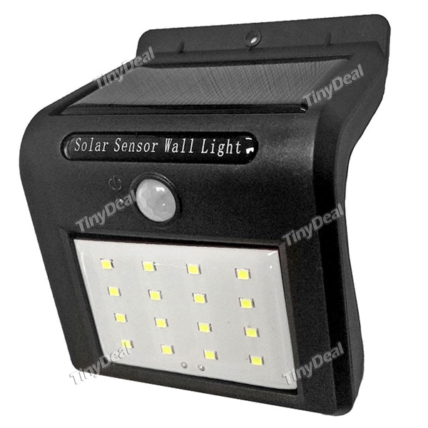 16 LED Solar Powered Lamp IP65 Motion Infrared Induction Security Wall Light for Garden Street Lighting