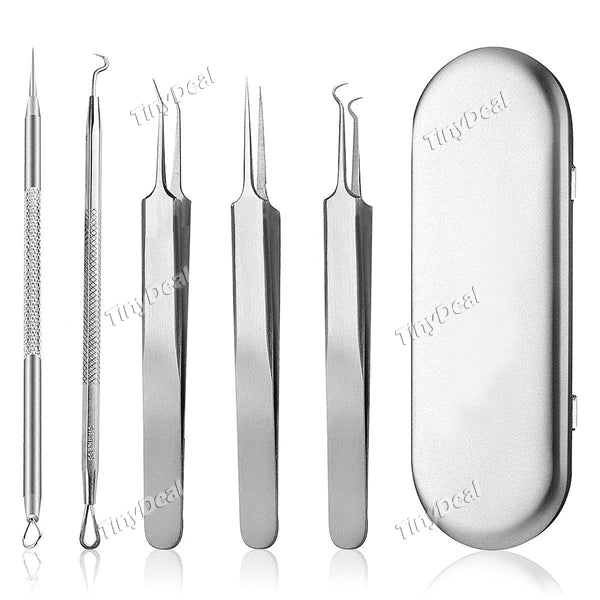 Blackhead Remover Kit Blackhead Tweezers Kit Pimple Comedone Extractor Tool Set Treatment for Blemish