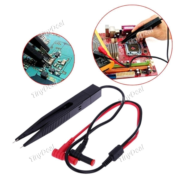 SMD Inductor Test Clip Probe Tweezers Multimeter Condensator Tester Lead Wire Probe Pen for Resistor Multimeter Capacitor