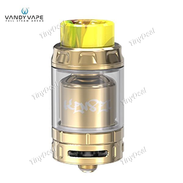 Authentic VandyVape Kensei 24 RTA 2ML / 4ML Dual Capacity Rebuildable Tank Atomizer - Golden