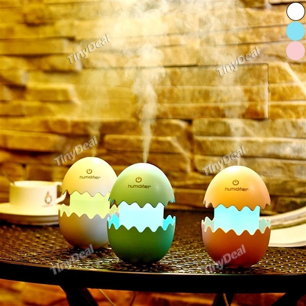 USB Humidifier Fun Egg Humidifier Mini Humidifier Night Light 100ml Atomizer Portable Air Purifier f Office Car Baby