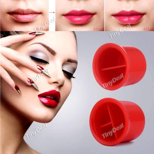Sexy Lip Enhancer Plumper Pump Natural Fuller Double Lobed Full Lips Tool