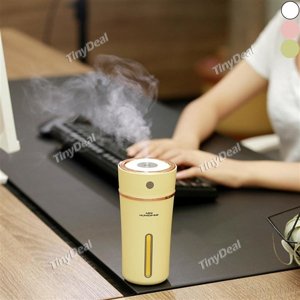 USB Humidifier Built-in Battery Cup Humidifier Ultrasonic Atomizer Portable Air Purifier f Office Car Baby