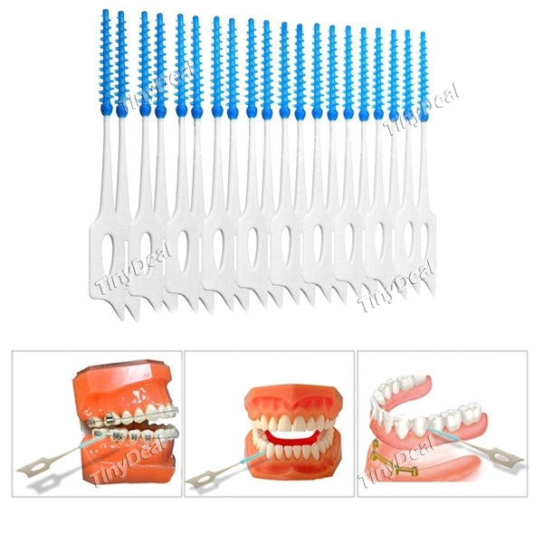 20pcs Dental Floss Toothpicks Disposable Toothpicks Interdental Cleaners Tooth Cleaning Oral Care Tool