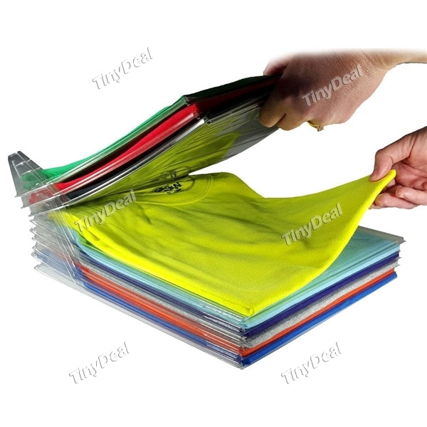 EZSTAX Fast Clothes Fold Board Organization System Travel Closet Drawer Stack