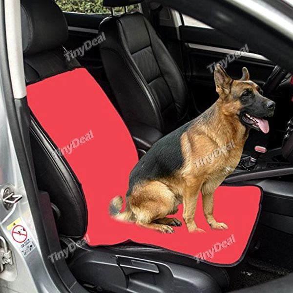 Dog Front Car Seat Cover Waterproof Non Slip Padded Quilted Protector with Seat Anchors and Heat Straps