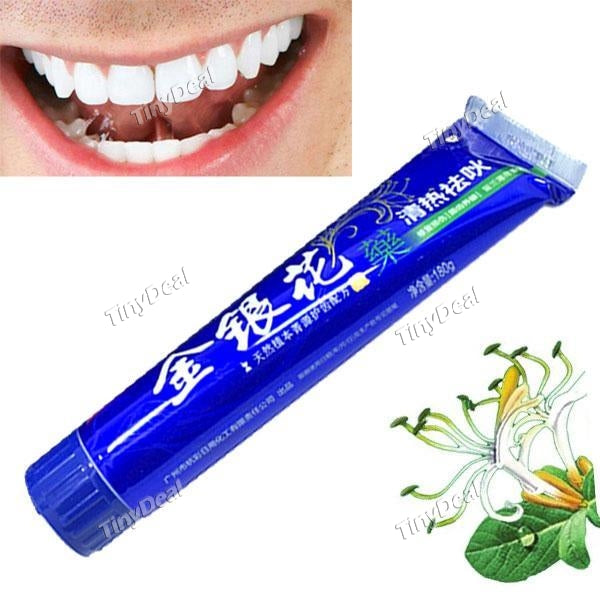 180g Chinese Herbal Honeysuckle Toothpaste Gum Bleeding Dental Ulcer Repairing Herbal Toothpaste - Mint Flavor