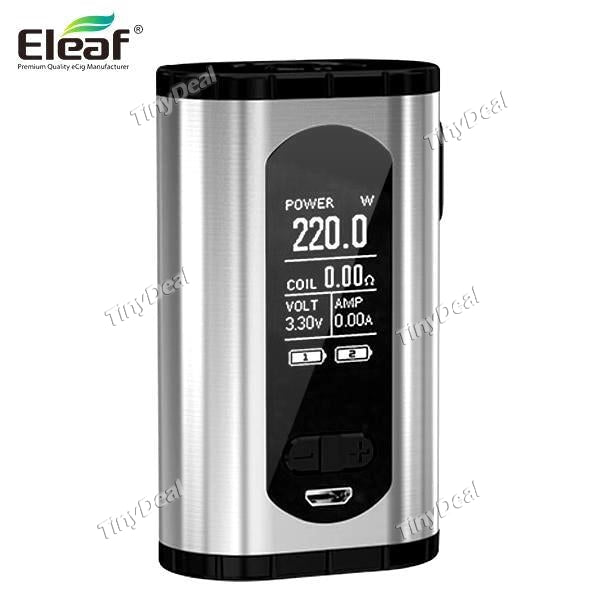 Authentic iSmoka Eleaf Invoke 220W TC VW APV Box Mod - SS Silvery Stainless Steel