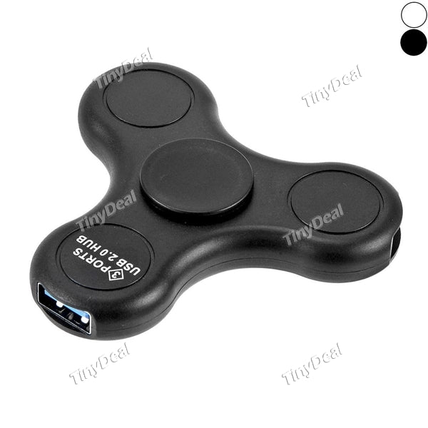 Finger Spinner Design 3 in 1 USB 2.0 HUB with 3 USB Ports 480Mbps High Speed USB 2.0 Expander