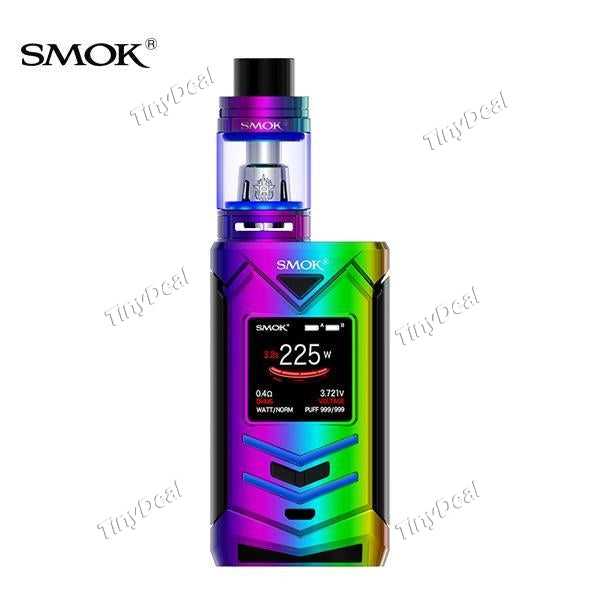 Authentic Smoktech Veneno 225W TC VW APV Mod 5ML TFV8 Big Baby Light Edition Tank Kit - Rainbow Colorful