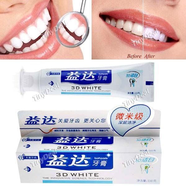 110g YiDa 3D Xylitol Natural Tooth Whitening Cleaning Toothpaste Strengthens Tooth Enamel