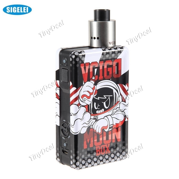 Authentic Sigelei Vcigo Moon 200W APV Box Mod With Moonshot RDTA Vaping Kit - Black Face Black A