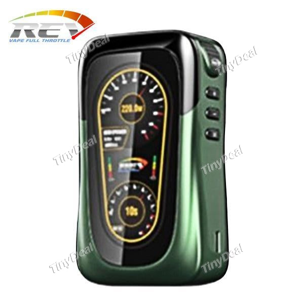 Authentic REVENANT VAPE REV GTS 230W TC VW APV Box Mod - Black Green