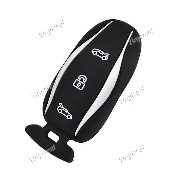 Silicone Buttons Smart Key Remote Fob Cover Case Skin Jacket Protector Bag for Tesla Model S 60 75 100D