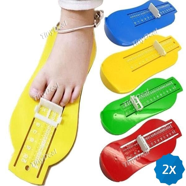 2pcs Baby Foot Ruler Children Unisex Shoe Foot Length Measuring Device Kids Handy Foot Measure Tool