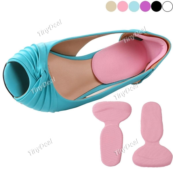 2 In 1 T-Shape Thicker Heel Grips Liners Back Heel Insole Cushion for High Heels Gel Foot Pain Relief Mat