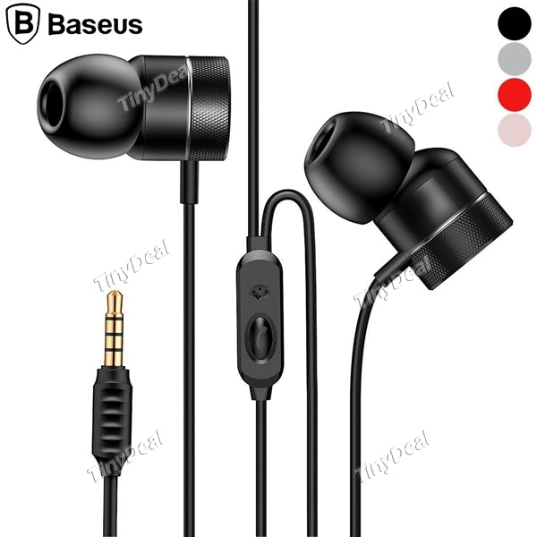 Baseus H04 Wired Earphone Stereo Line Control In-Ear Hands Free Call With Mic For Phone Laptop Tablet