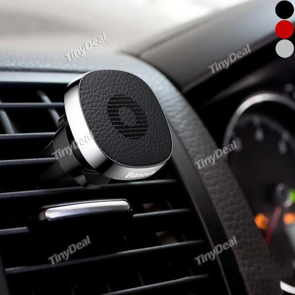 Baseus Car Holder Magnetic Stand Holder Leather Air Vent Mount Car Phone Holder for iPhone 8 Samsung S8 GPS