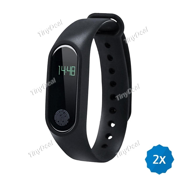 2PCS M2 Hot Smart Bracelet Wristband 0.42'' OLED Bluetooth 4.0 Activity Tracker Pedometer Heart Rate Fitness Tracker