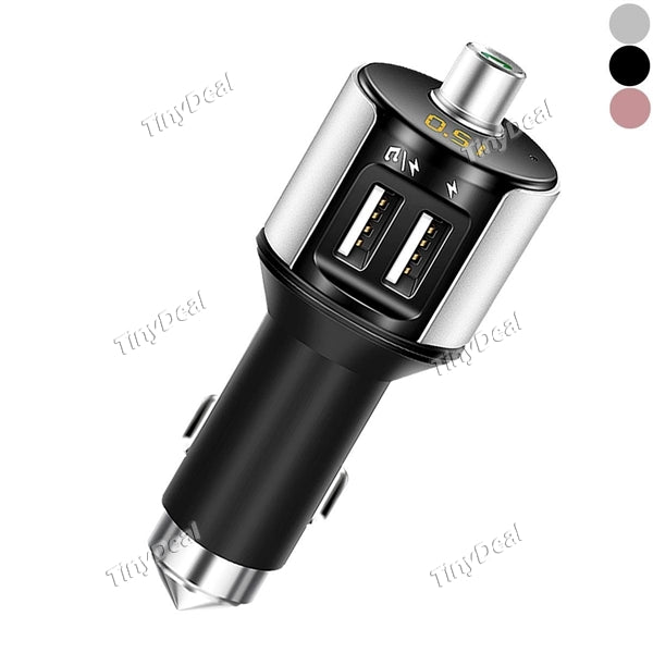 LC-5100 Car Charger FM Transmitter Digital Display Dual USB Port 3.1A Mobile Charger Plug Adapter