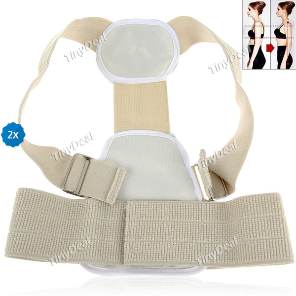 2pcs Posture Corrector Shoulder Back Brace Belt Vest Posture Supporter Adjustable for Kids & Adults
