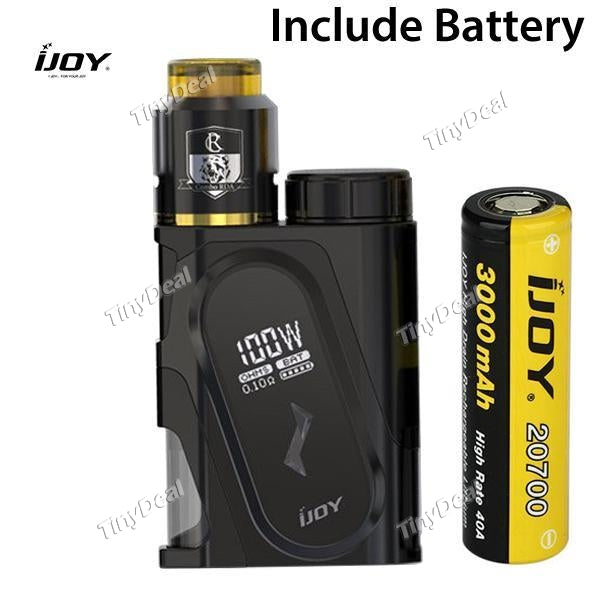 IJOY CAPO Squonk 100W 9ML Bottle With 20700 Battery + IJOY Combo RDA Starter Kit - Black