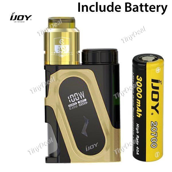 IJOY CAPO Squonk 100W 9ML Bottle With 20700 Battery + IJOY Combo RDA Starter Kit - Yellow Ultem