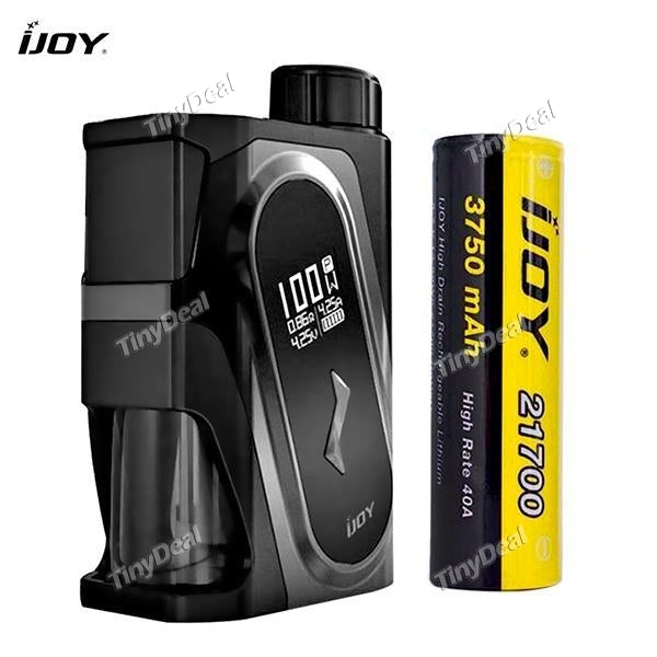 Authentic IJOY CAPO Squonk 100W 9ML Squonk Bottle With 20700 Battery Box Mod - Black