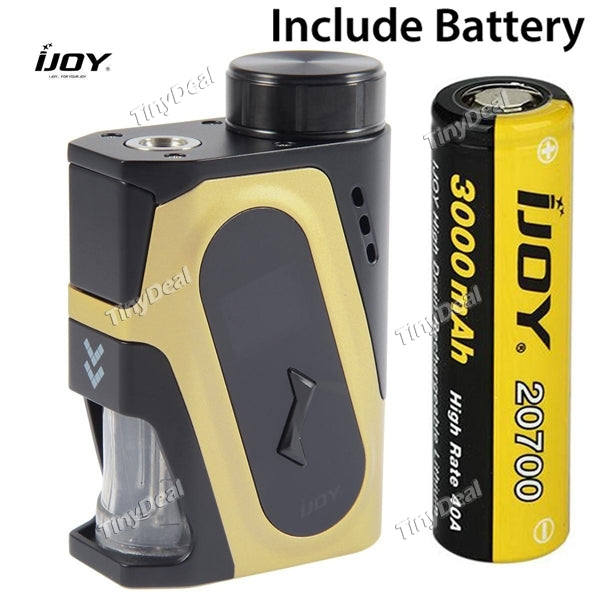 Authentic IJOY CAPO Squonk 100W 9ML Squonk Bottle With 20700 Battery Box Mod - Golden