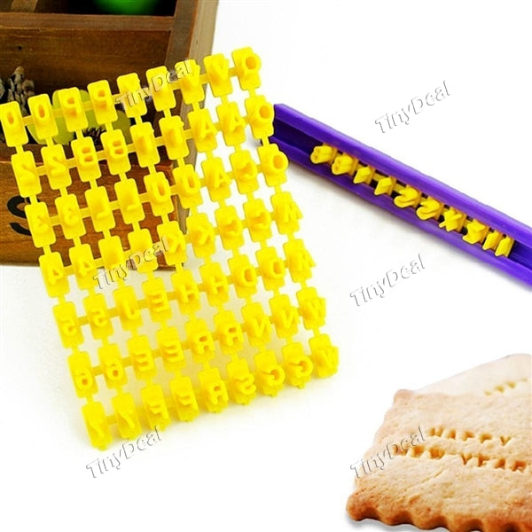 DIY Alphabet Letter Cookie Stamp Cookie Biscuit Stamp Cutter Embosser Cake Mould Tools for Cookie Decorations