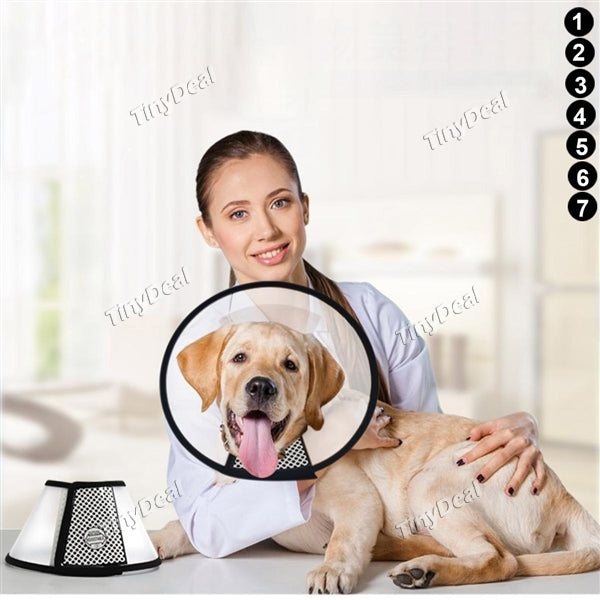 Pet Cone E-Collar f Cat Transparent Elizabeth Protective Collar Anti-Bite Lick Wound Healing Safety Neck Cover