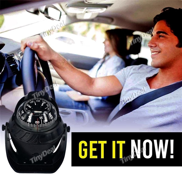 LC760 Automobile Compass LED Light Sea Marine Compass Electronic Digital Compass for Boat Car