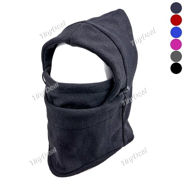 Winter Cycling Outdoor Sports Polar Fleece Thermal Warm Face Mask Neck Warmer Windproof Full Face Mask Hats