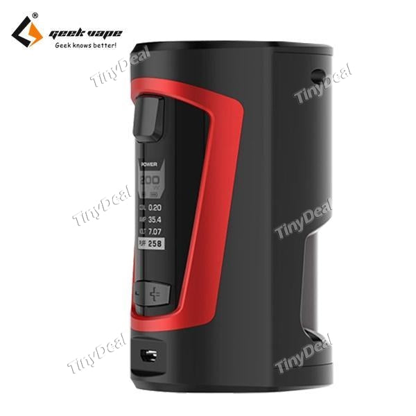Authentic GeekVape GBOX Squonk 200W TC VW APV Box Mod 8ML Squonk Bottle - Black Red