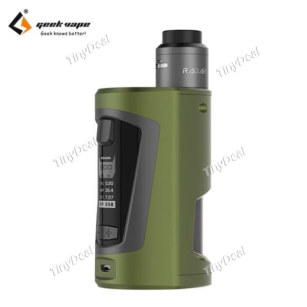 Authentic GeekVape GBOX Squonk 200W TC VW APV Box Mod 8ML Squonk Bottle Kit - Army Green Color
