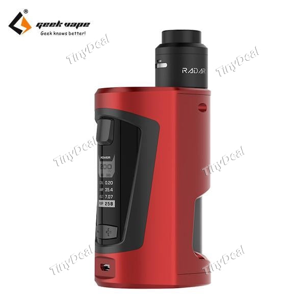 Authentic GeekVape GBOX Squonk 200W TC VW APV Box Mod 8ML Squonk Bottle Kit - Wine Red