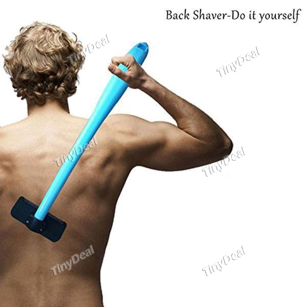 Back Hair Shaver Men's Back Shaver Body Shave 20 Inch Extra Long Handled with 2 Replacement Blades for Dry & Wet Use