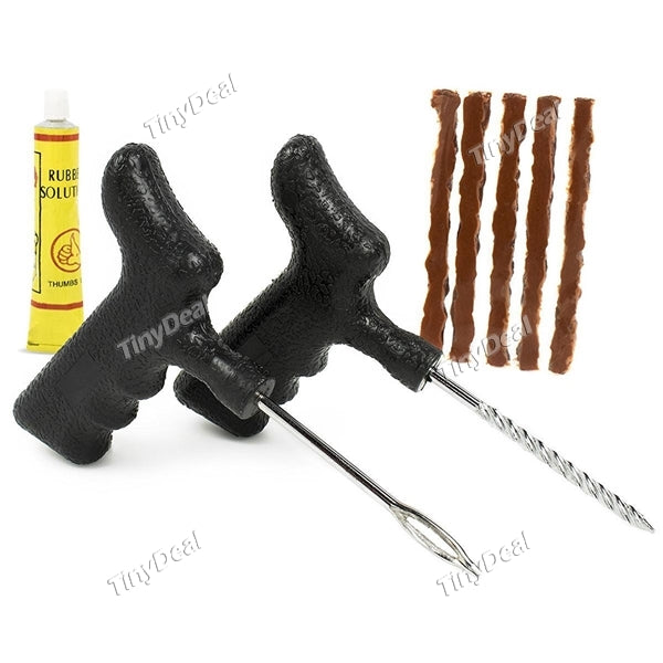 8pcs/Set Motorcycle Car Bike Tire Repair Kits Emergency Tubeless Tire Tyre Quick Repair Kit Tool