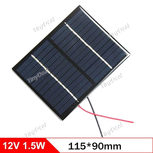 12V 1.5W 115*90mm Micro Mini Power Small Polycrystalline Solar Cell Panel Module for DIY Solar Phone Charger Flashlight