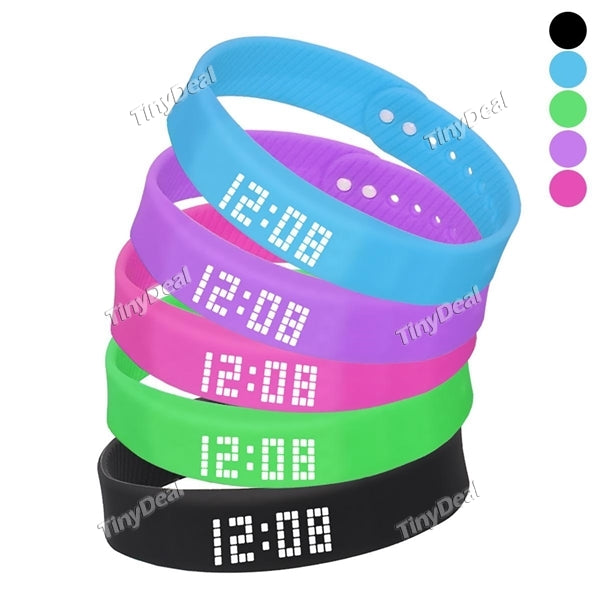 LED Sports Smart Bracelet IP67 Waterproof Pedometer Sleep Monitor Fitness Tracker for Android iOS