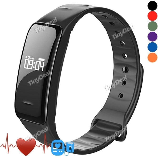 C1 Fitness Tracker Heart Rate Monitor Waterproof Activity Tracker Bluetooth Smart Bracelet Wristband w/ Pedometer Sleep Monitor