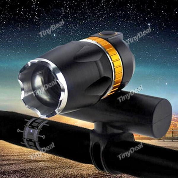 Adjustable USB Bicycle Light 350LM T6 LED Bike Light Head Lamp Torch Three Lighting Mode Built-in Battery