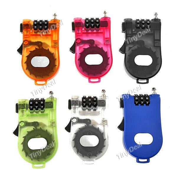 3 Digit Combination Plastic Transparent Retractable Wire Rope Password Lock Luggage Home Gym Password Lock
