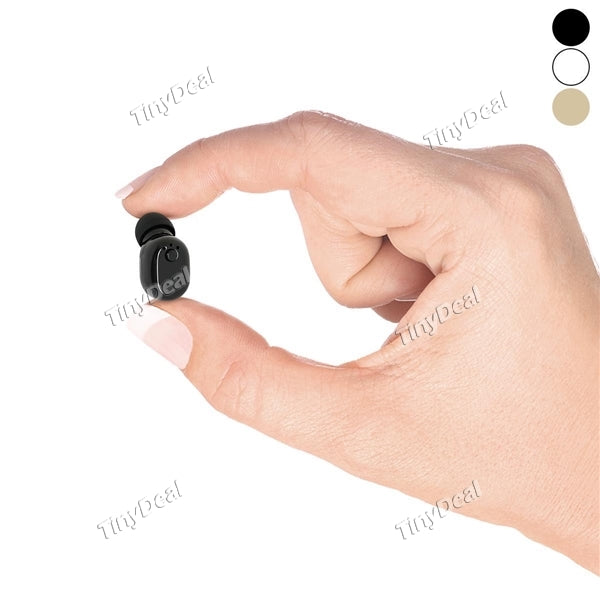 Mini Bluetooth Earbud Wireless Invisible Headphone 6 Hour Playtime Car Headset with Mic for iPhone and Android Smart Phone