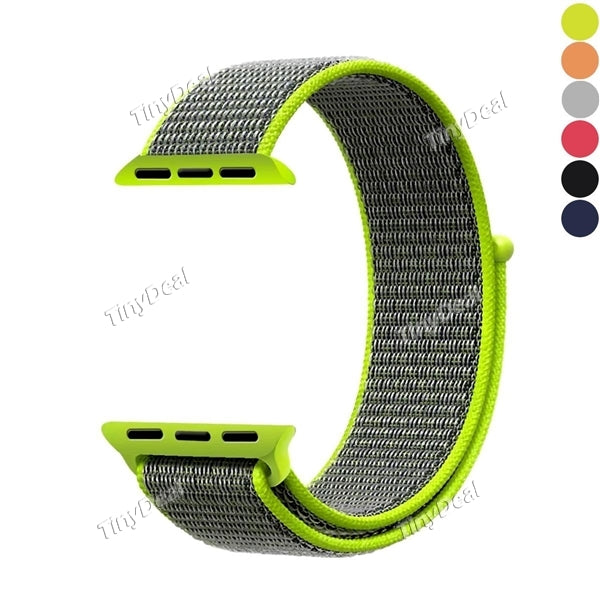 Woven Nylon Sport Loop Band Adjustable Closure Wrist Strap Replacment Band for iwatch Apple Watch Series 1/ 2/ 3