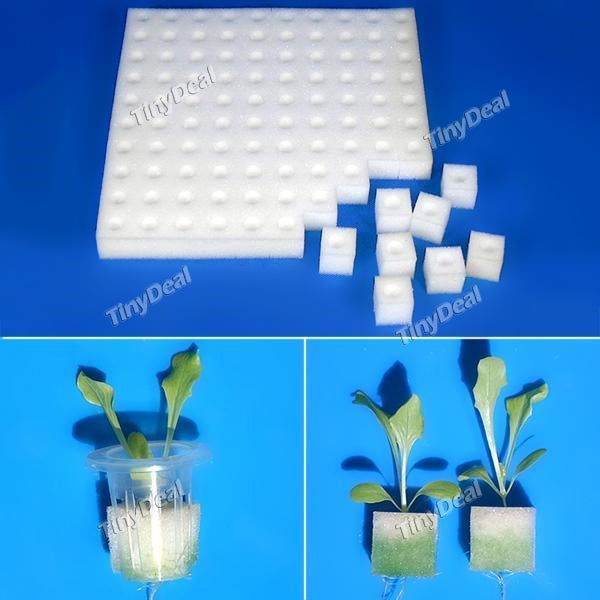 100pcs Soilless Hydroponic Vegetable Seedlings Planted Sponge Cloning Collars Net Pot Inserts Clone Collar Foam Insert