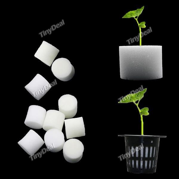 10pcs 32mm Soilless Hydroponic Vegetable Seedlings Planted Sponge Cloning Collars Net Pot Inserts Clone Collar Foam Insert