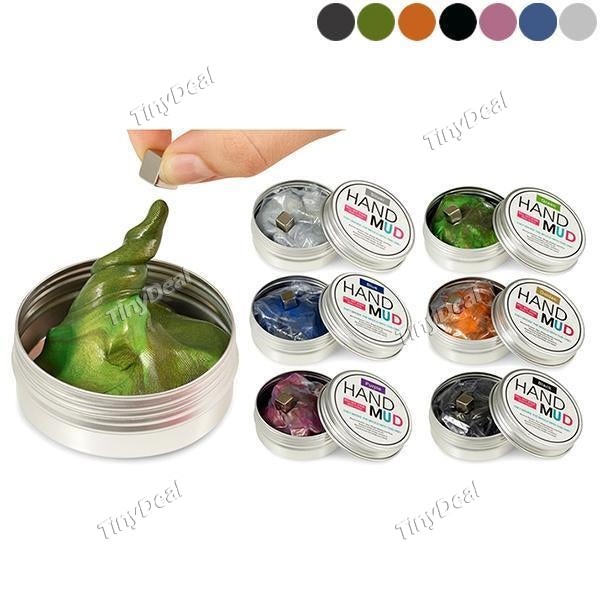 Creative Magnetic Thinking Putty Magnetic Rubber Mud Intelligent Education Toys Clay w Cube Magnet