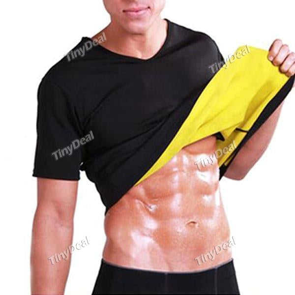 Hot Shapers Men's Compression Slimming Shirt Hot Thermal Shirt Fat Burner Activewear Weight Loss Shapewear