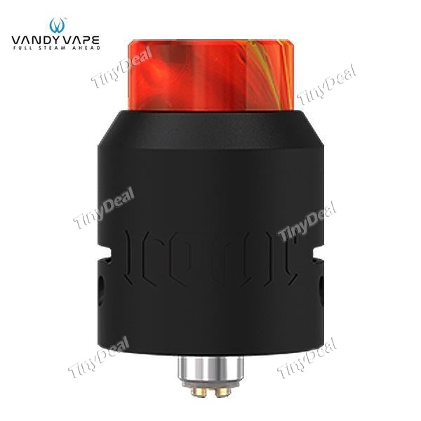 Authentic Vandy Vape Iconic RDA 24mm Diameter Rebuildable Dripping Atomizer - Matte Matt Black
